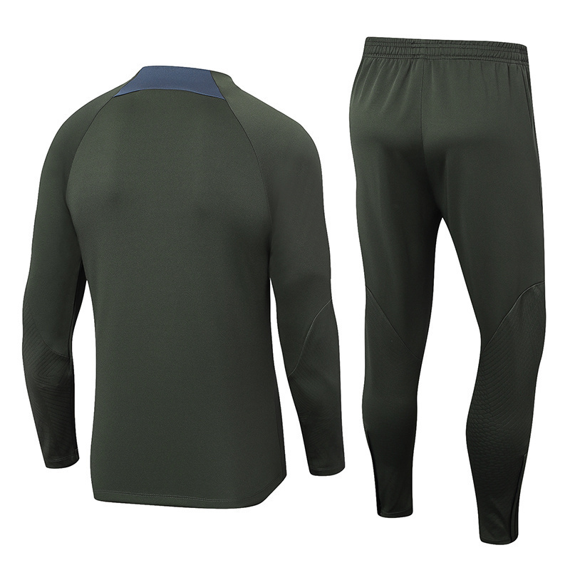 23-24 PSG Long Sleeve Tracksuit Green Training Suits Football Replicas Yupoo 2