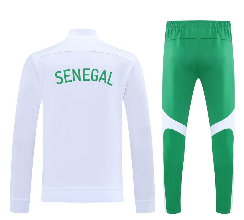 25-26 Senegal White Football Tracksuit Long Jacket Suits 2