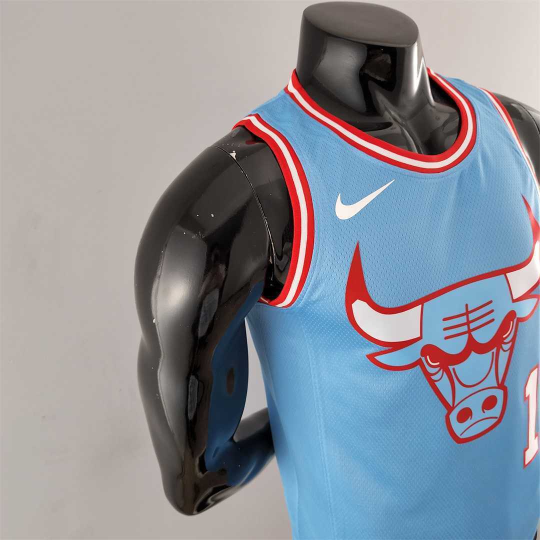 Chicago Bulls ROSE#1 Blue NBA Jersey 5