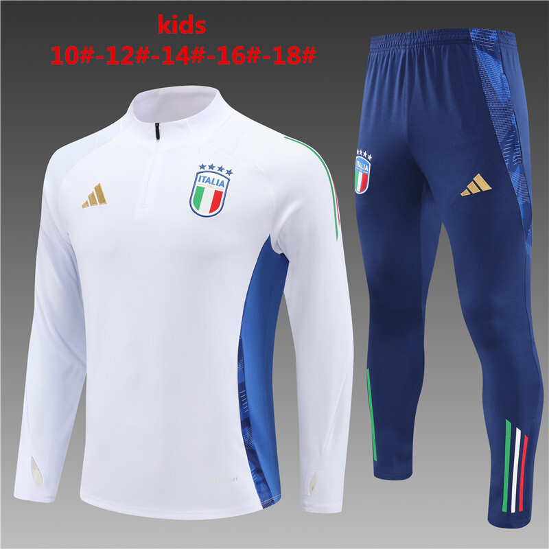 2024 Italy Kids Long Sleeve Training Suit Football Shirts