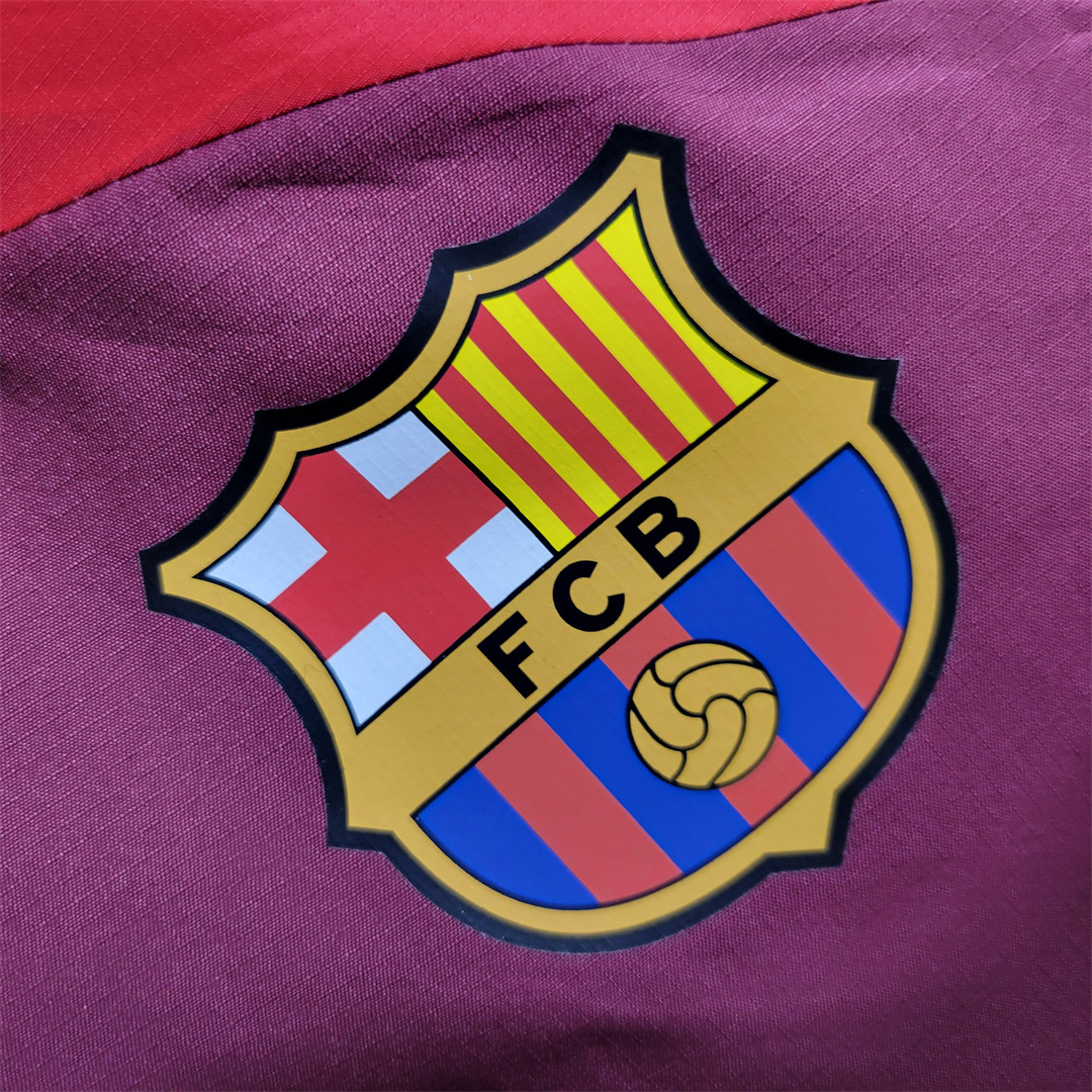 23-24 Barcelona Windbreaker Red 3
