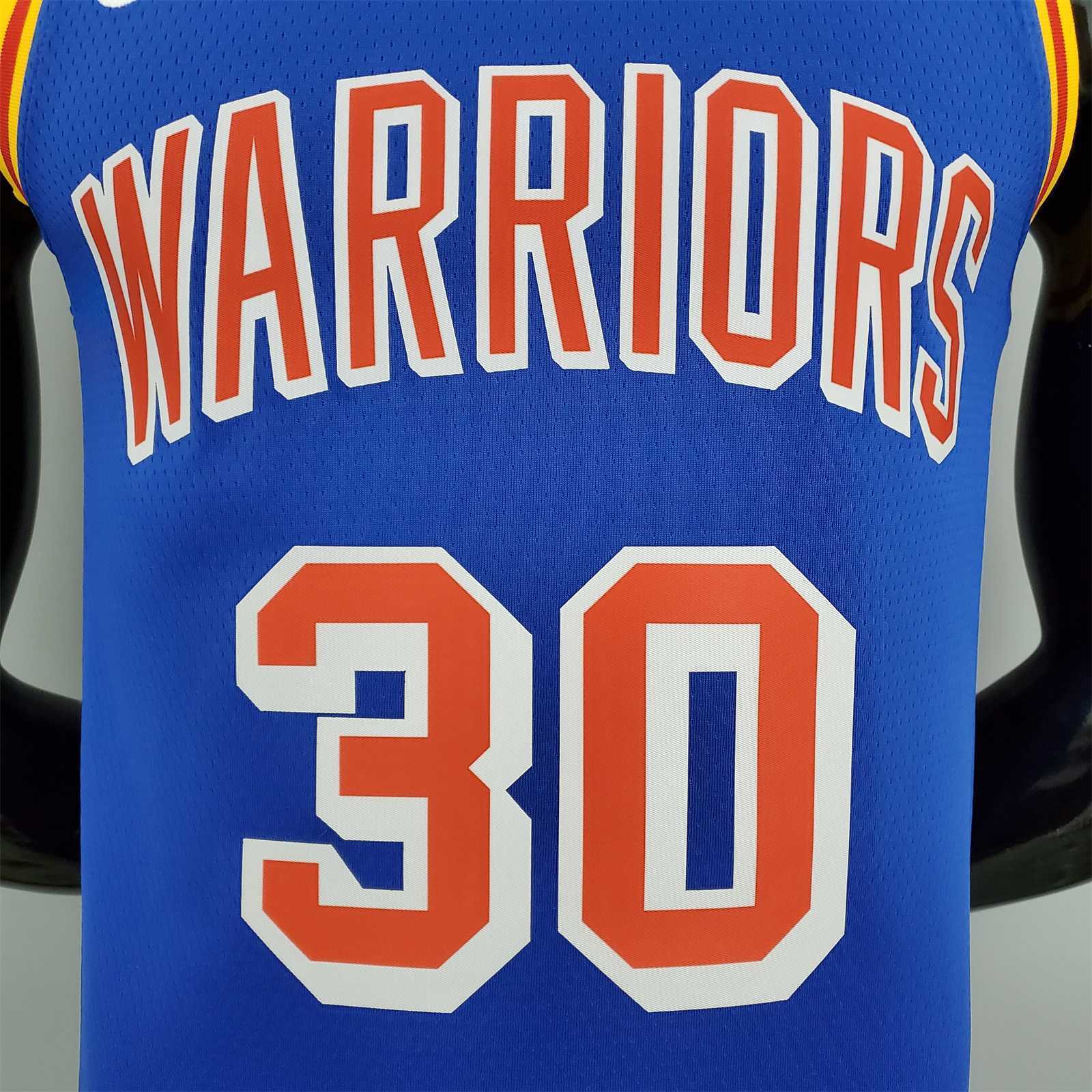 75th Anniversary Curry #30 Warriors Retro Blue 5