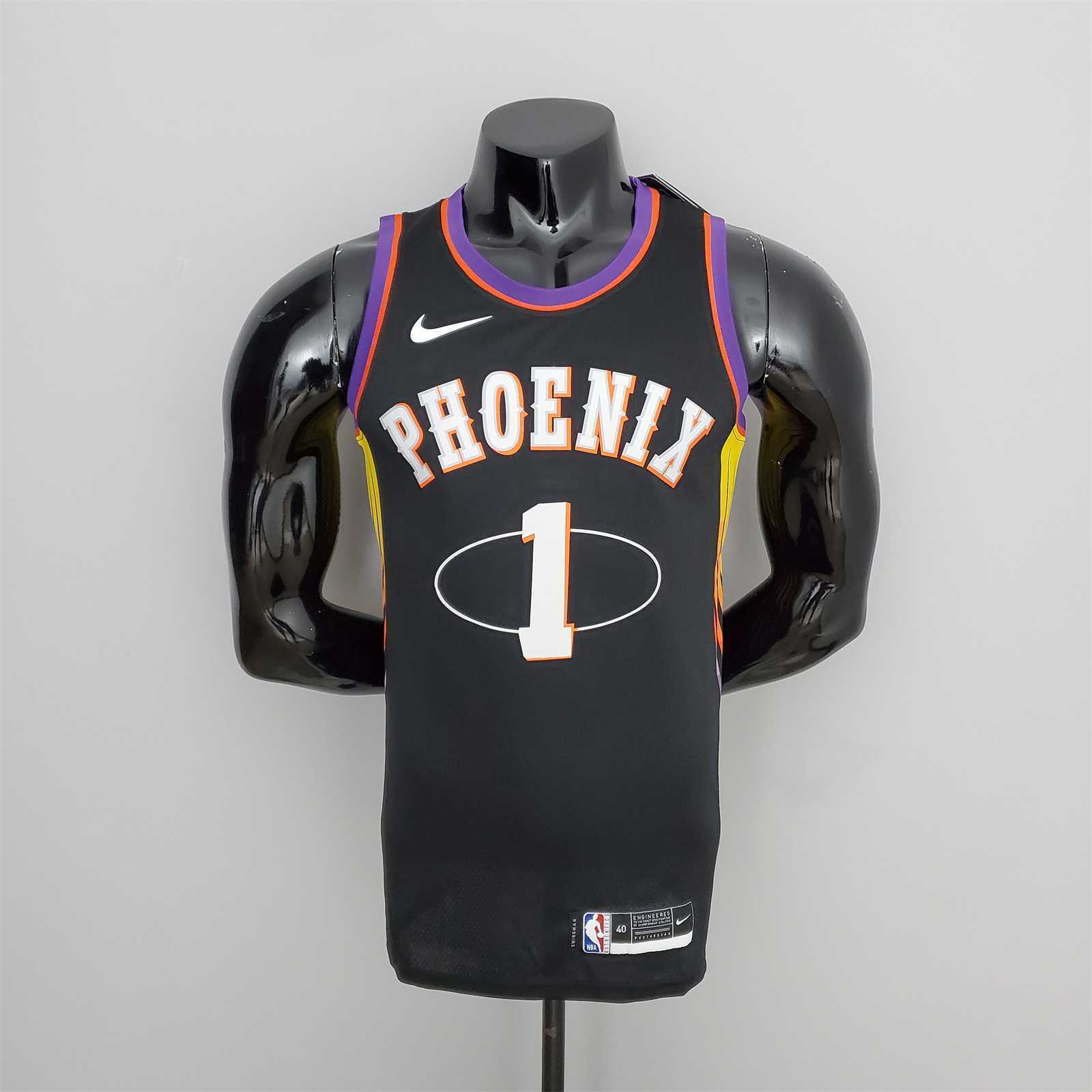2022 Season Booker #1 Suns City Edition Black NBA Jersey