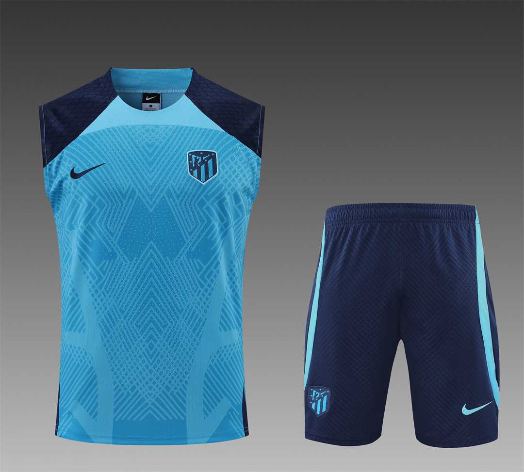 22-23 Atletico Madrid vest training suit kit blue 2
