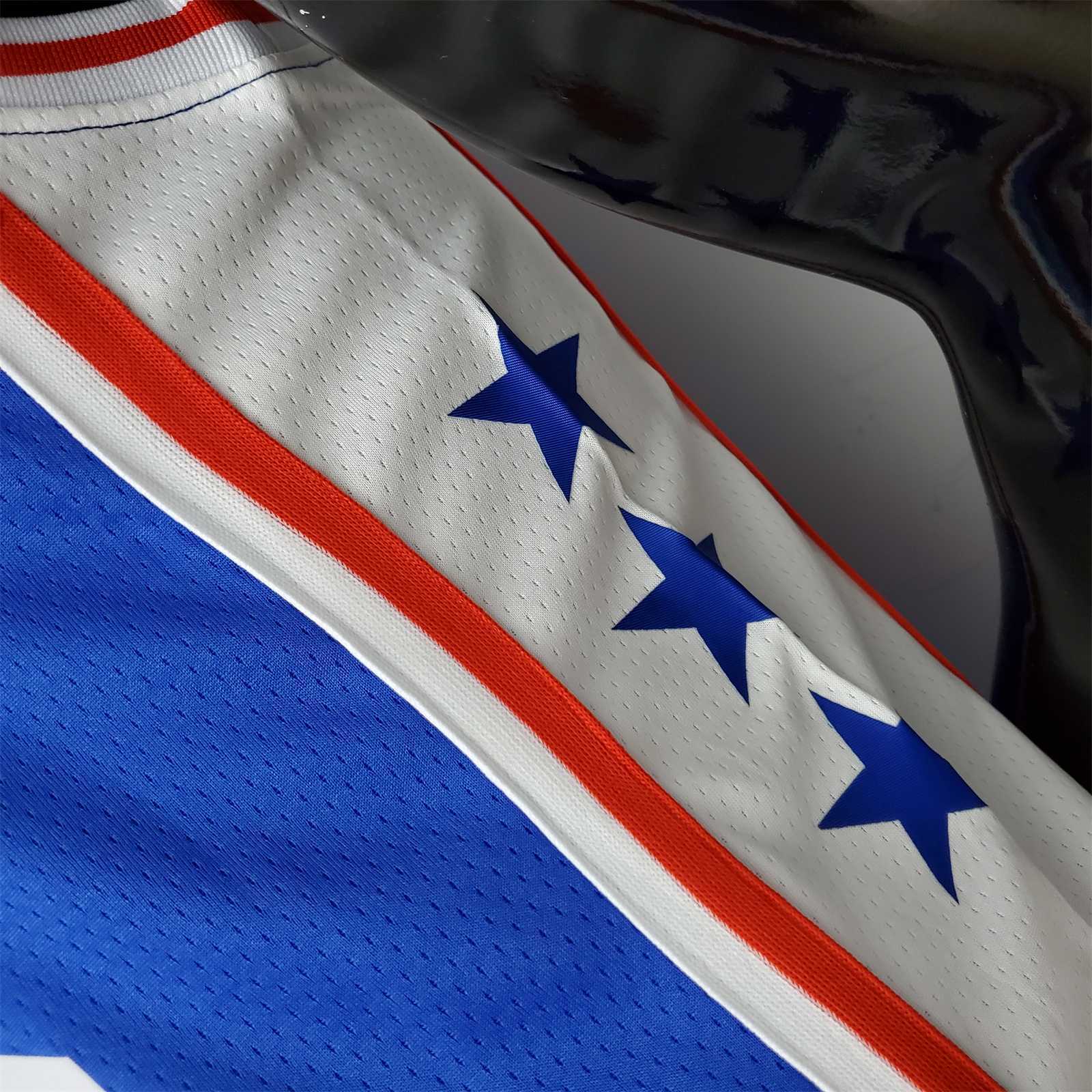 75th Anniversary Philadelphia 76ers IVERSON#3 Blue NBA Jersey 7