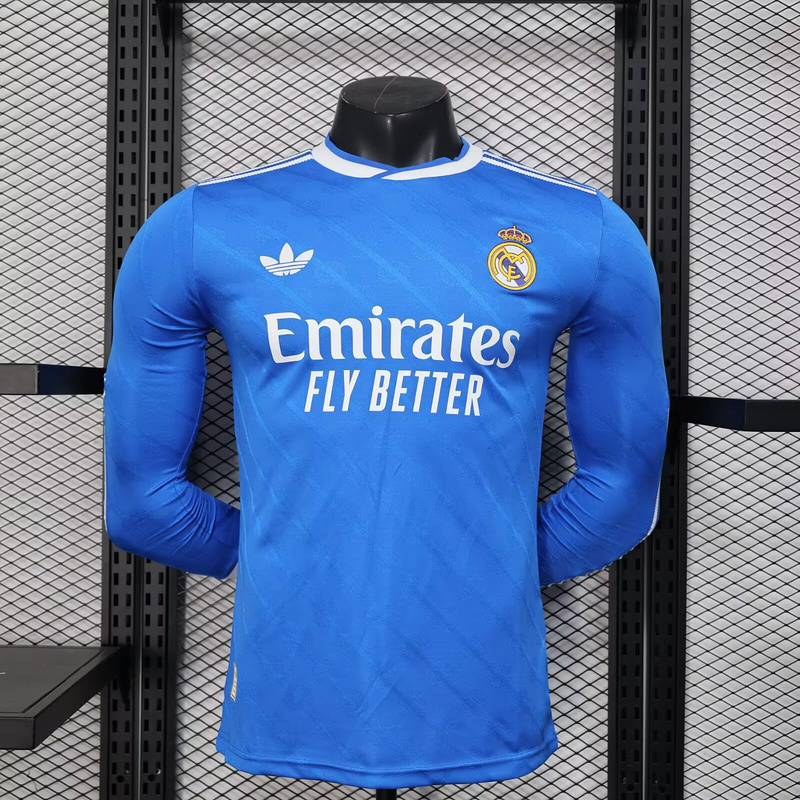 25-26 Real Madrid Third Player Version Long Sleeve Cheap Soccer AAAAJersey Supply Yupoo