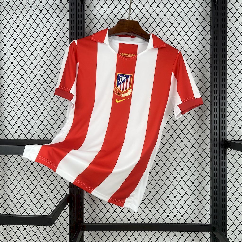 1903-2003 Atletico Madrid Centennial Anniversary Retro Kit Vintage Shirt AAAAJersey Supply Yupo