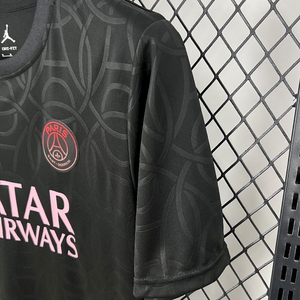 25-26 PSG Black Pre-Match Shirt Football Apparels AAAAJersey Supply Yupoo 4