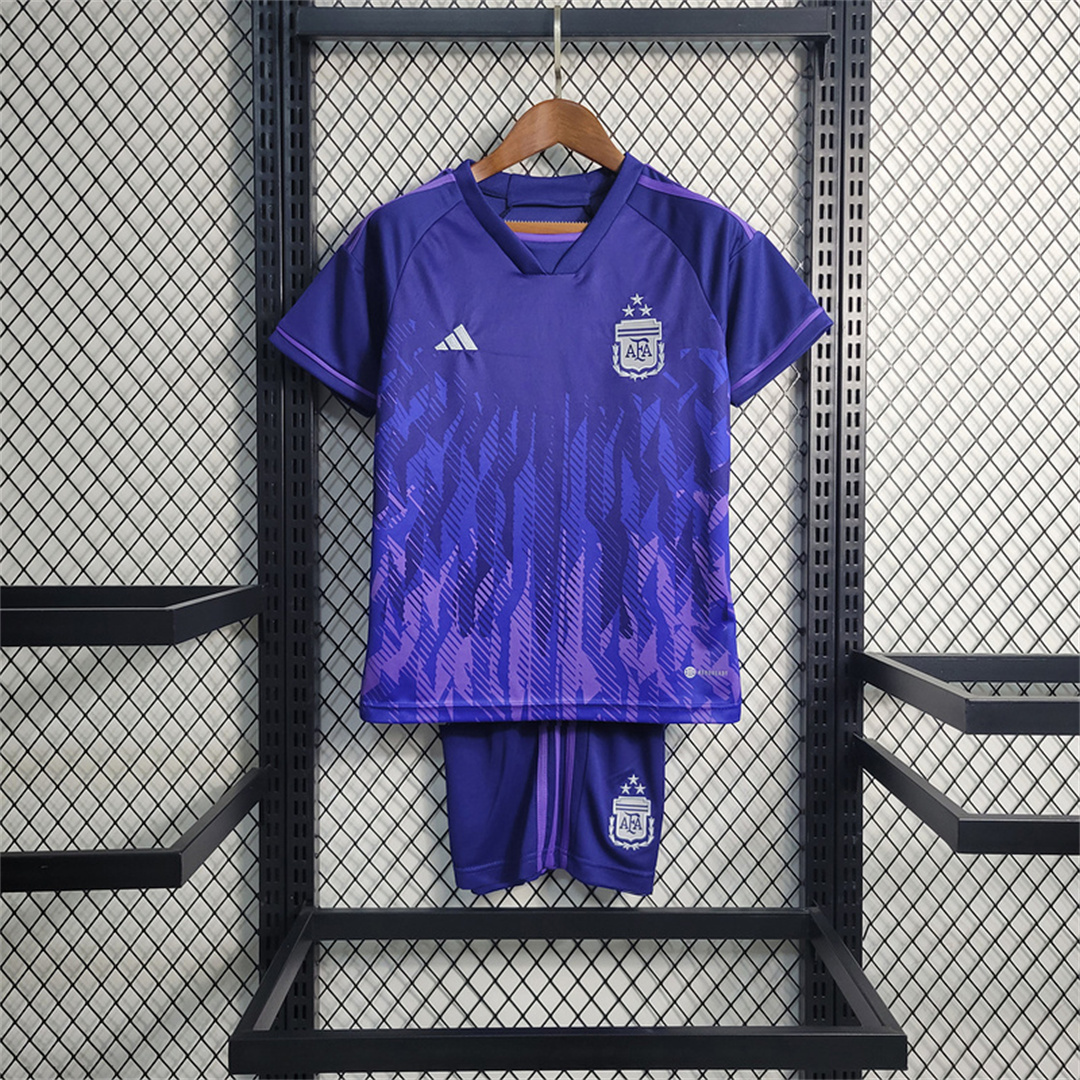 2022 Argentina away 3-star kids kit