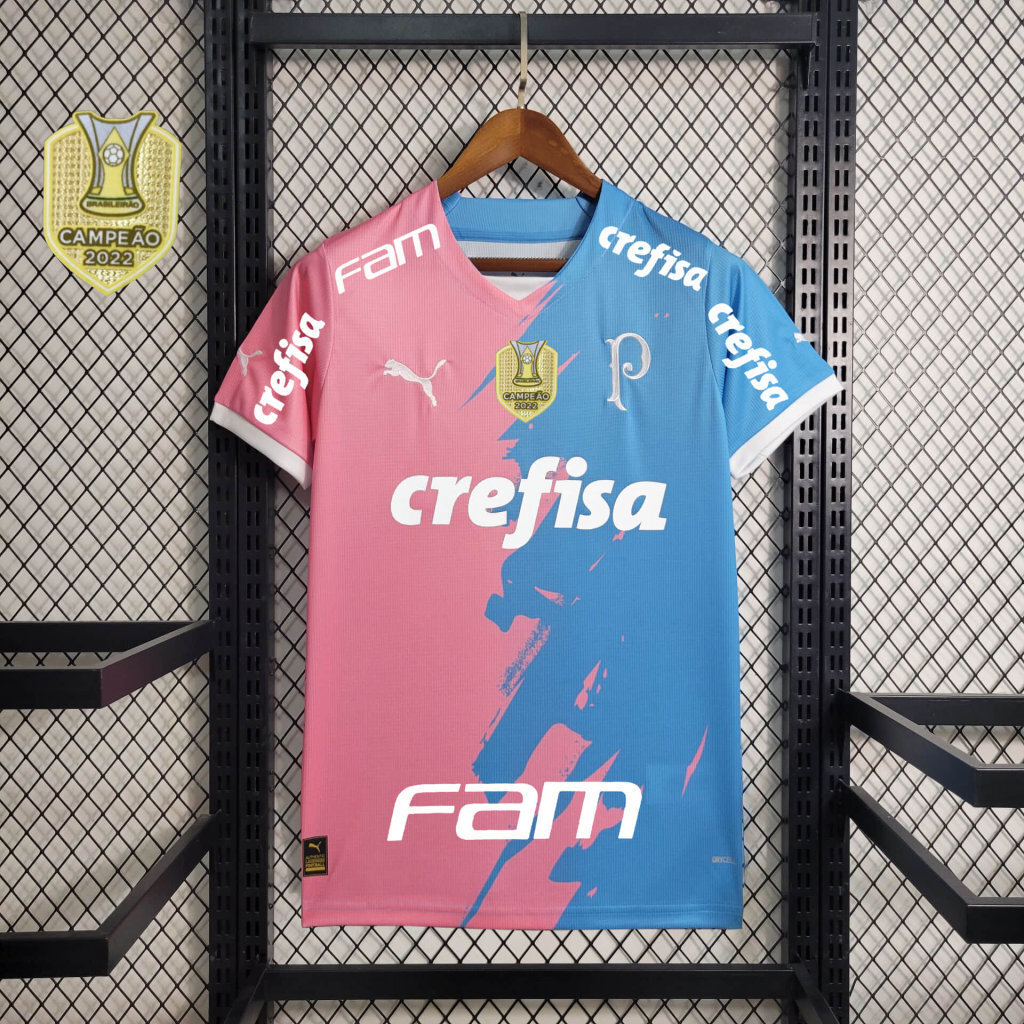 23-24 Palmeiras Special Edition Pink&Blue S-4XL Cheap Soccer Jerseys 2