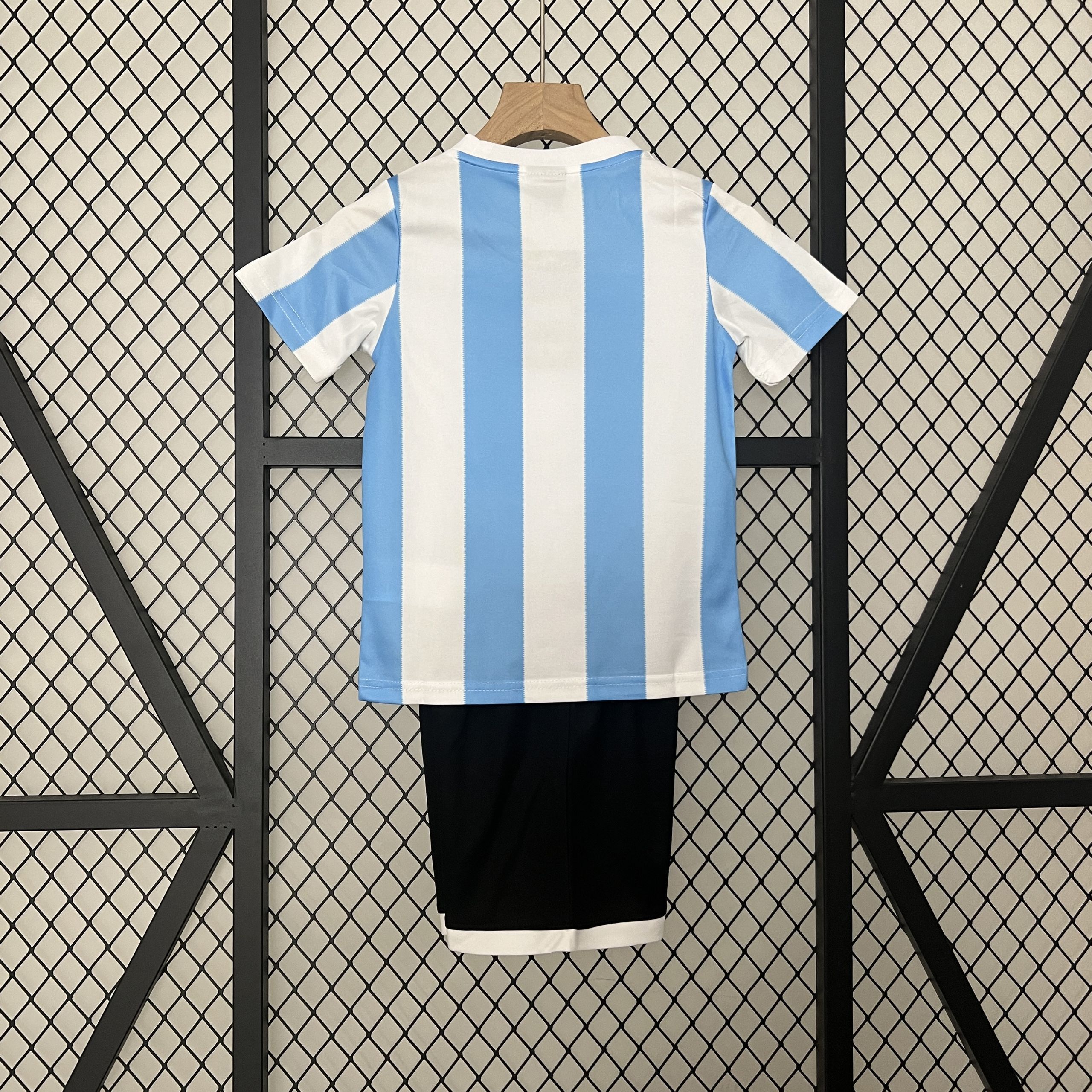 1986 Argentina Home Retro Kids Kits Children Sets Football AAAAJerseys Yupoo 1