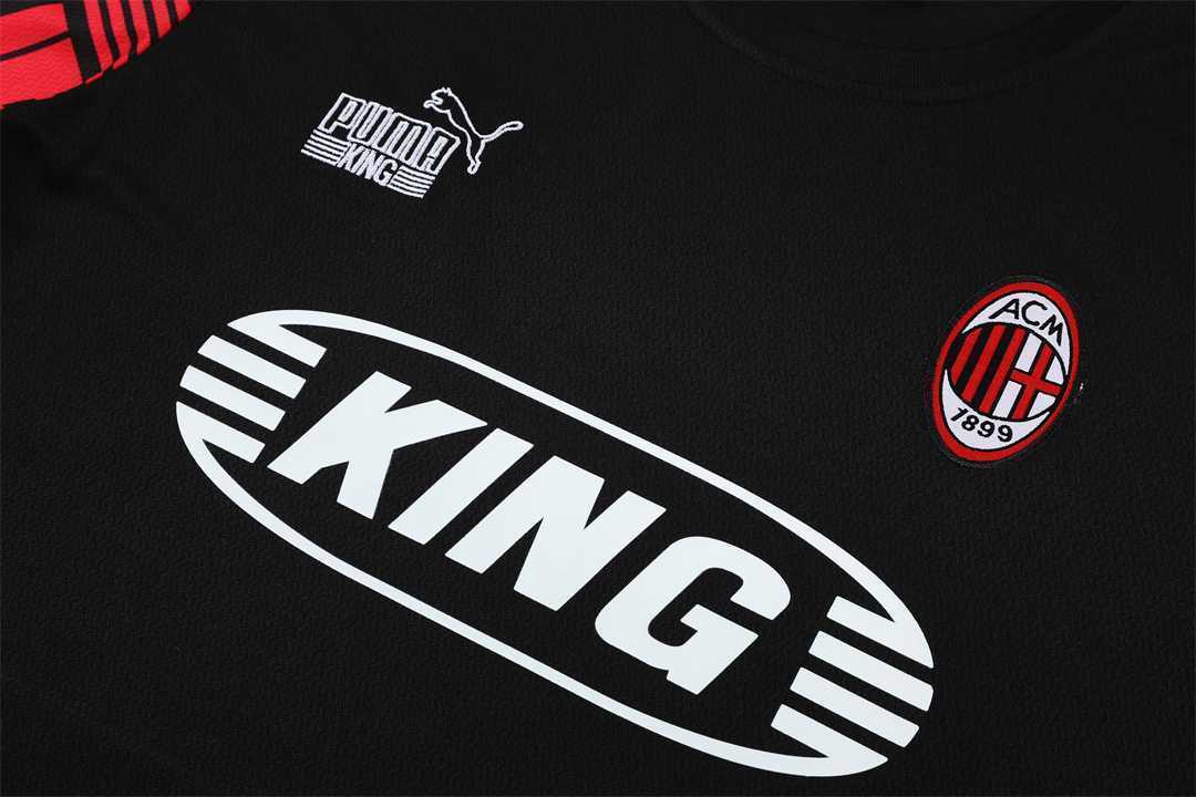 22-23 AC Milan Training Short Sleeve Kit Black 4