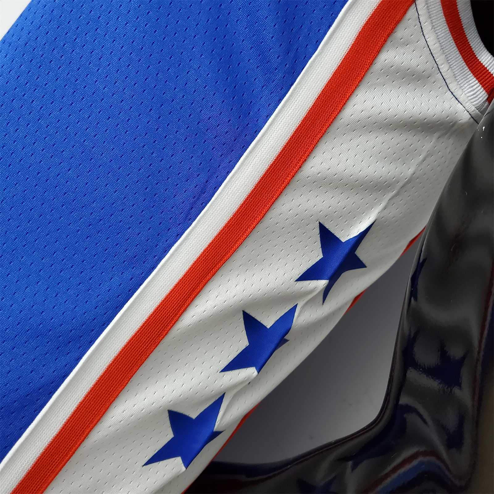 75th Anniversary Philadelphia 76ers EMBIID#21 Blue NBA Jersey 8