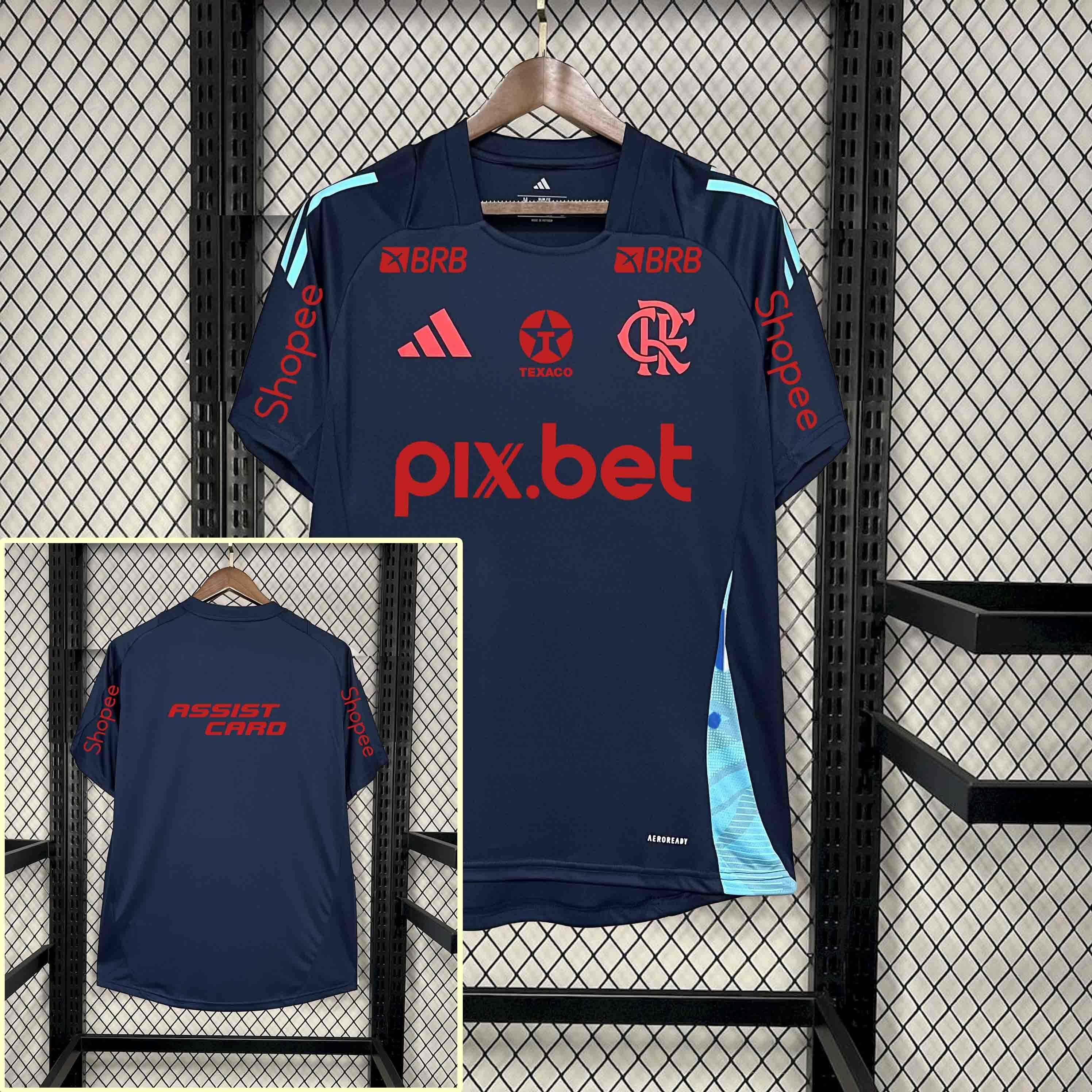 25-26 Flamengo Navy Training Kit Soccer T-Shirt AAAAJersey Supplier Yupoo 3