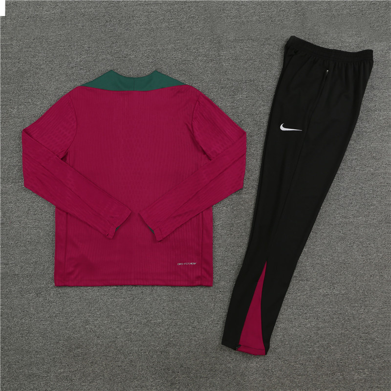 24-25 PSG Long Sleeve Tracksuit Red Training Suits Football AAAAJersey Yupoo 1
