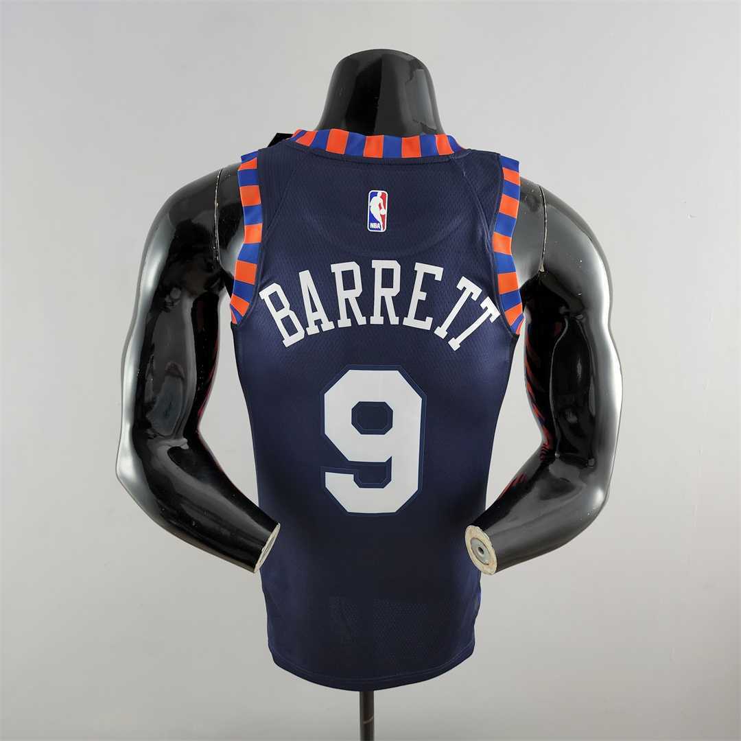 New York Knicks Barrett #9 Striped NBA Jersey 2