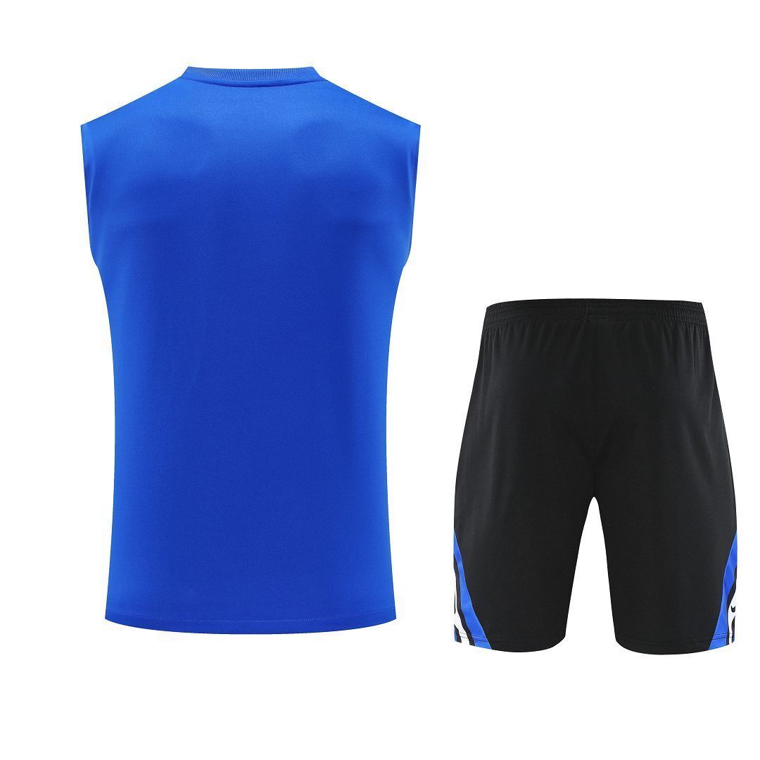 25-26 Inter Milan Retro Blue Training Kits Football Vest Suits 4