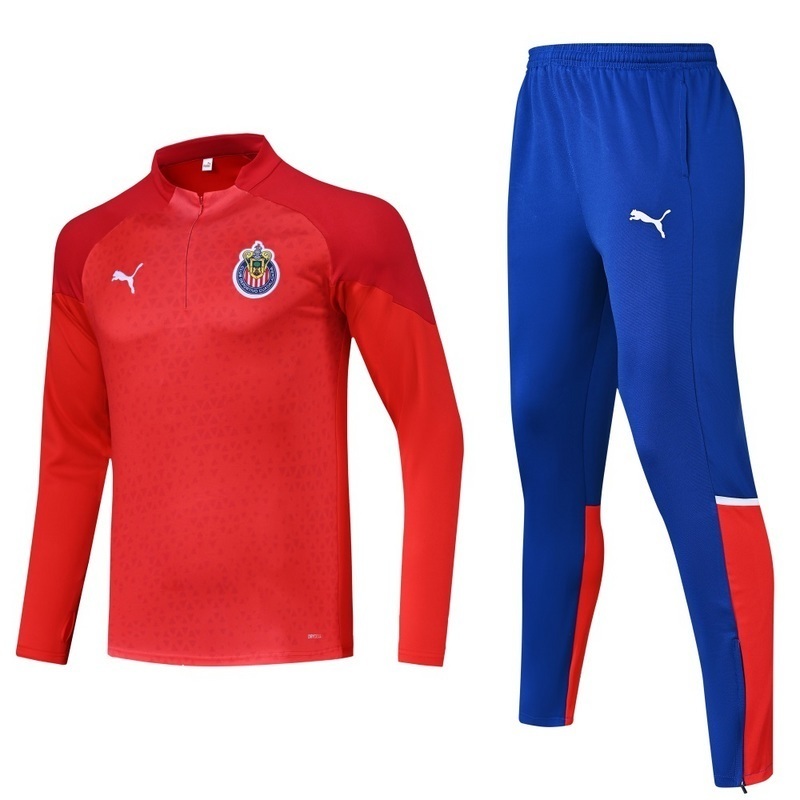 23-24 Chivas Guadalajara Training Suite Red Long Sleeve Kits Cheap Jerseys Yupoo