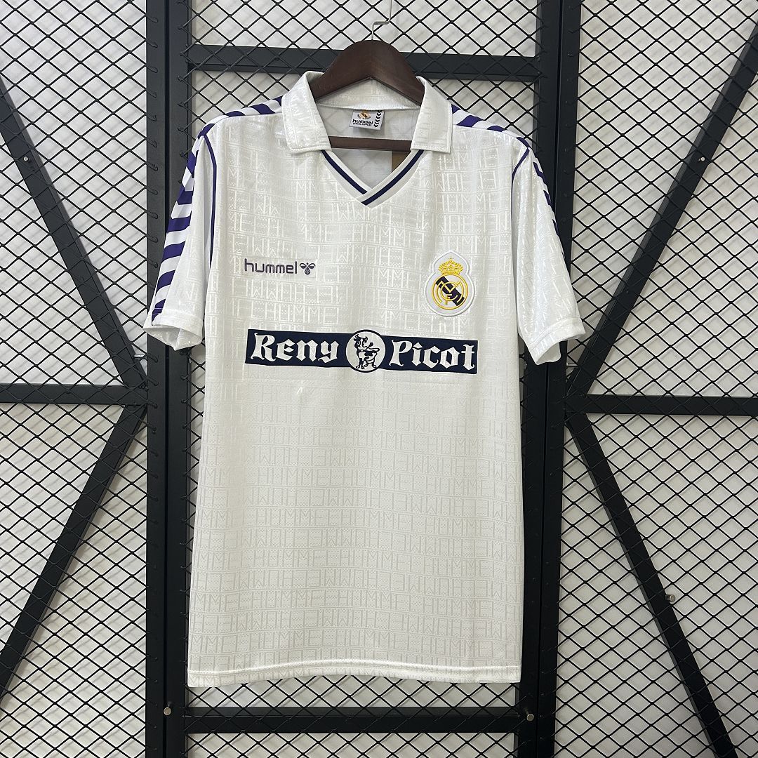 89-90 Real Madrid Home Retro Kit Vintage Shirt AAAAJersey Dropship Yupoo
