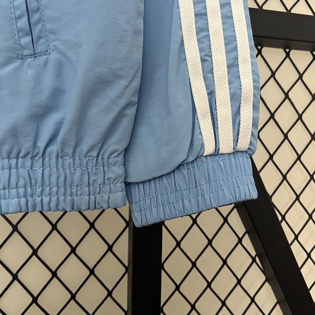 2024 Argentina Blue and Purple Reversible Windbreaker Double-Sides Jacket Football Replicas Yup 2