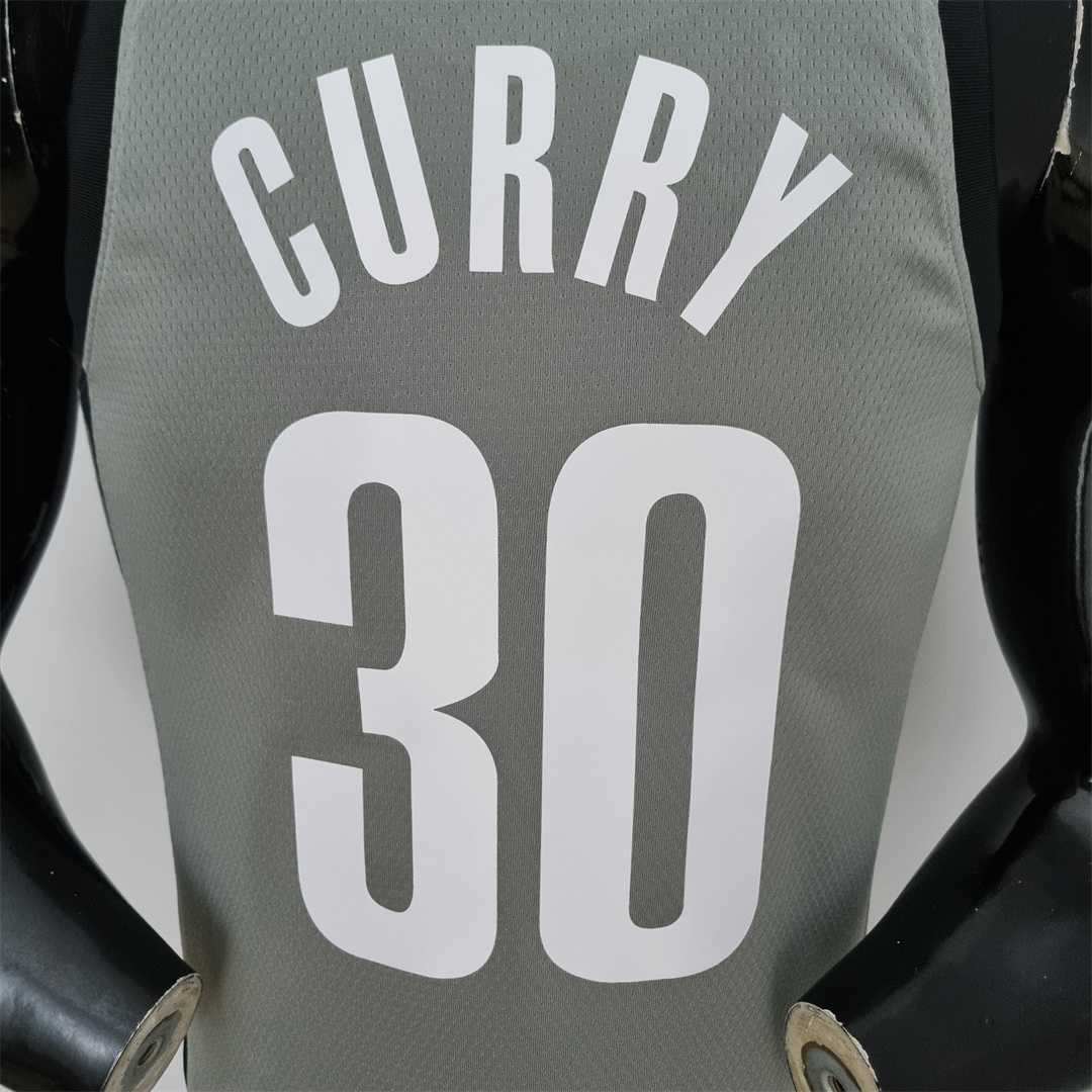 75th Anniversary Curry #30 Brooklyn Nets City Edition Gray NBA Jersey 9