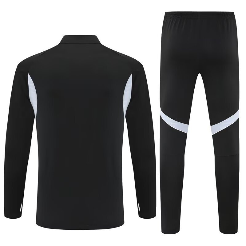 25-26 Germany Black Training Kits Long Football Tracksuits 2