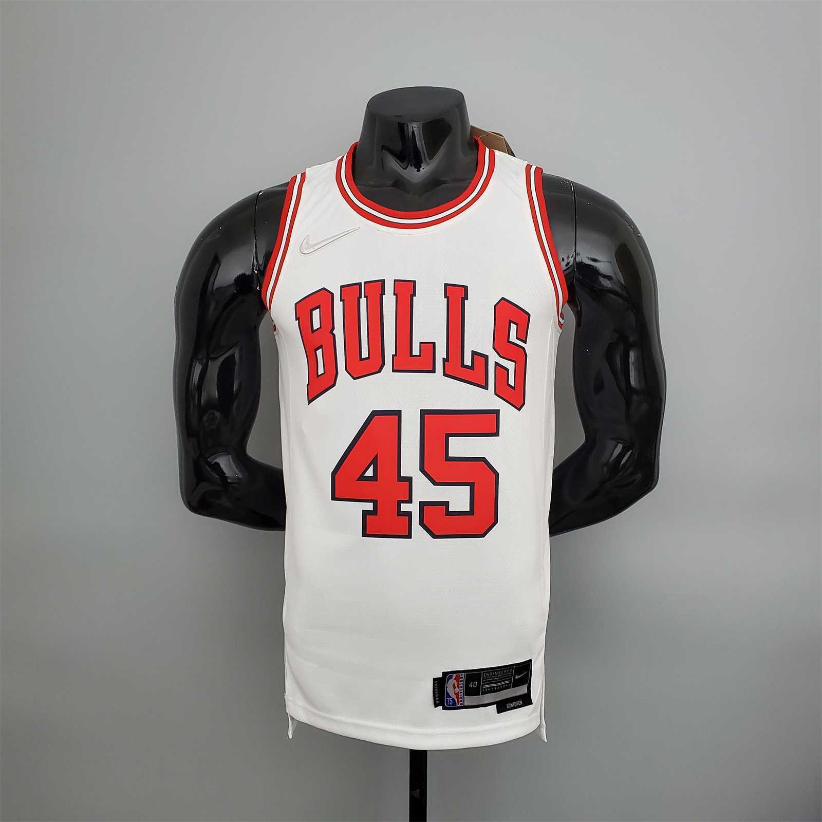 75th Anniversary Jordan #45 Bulls White