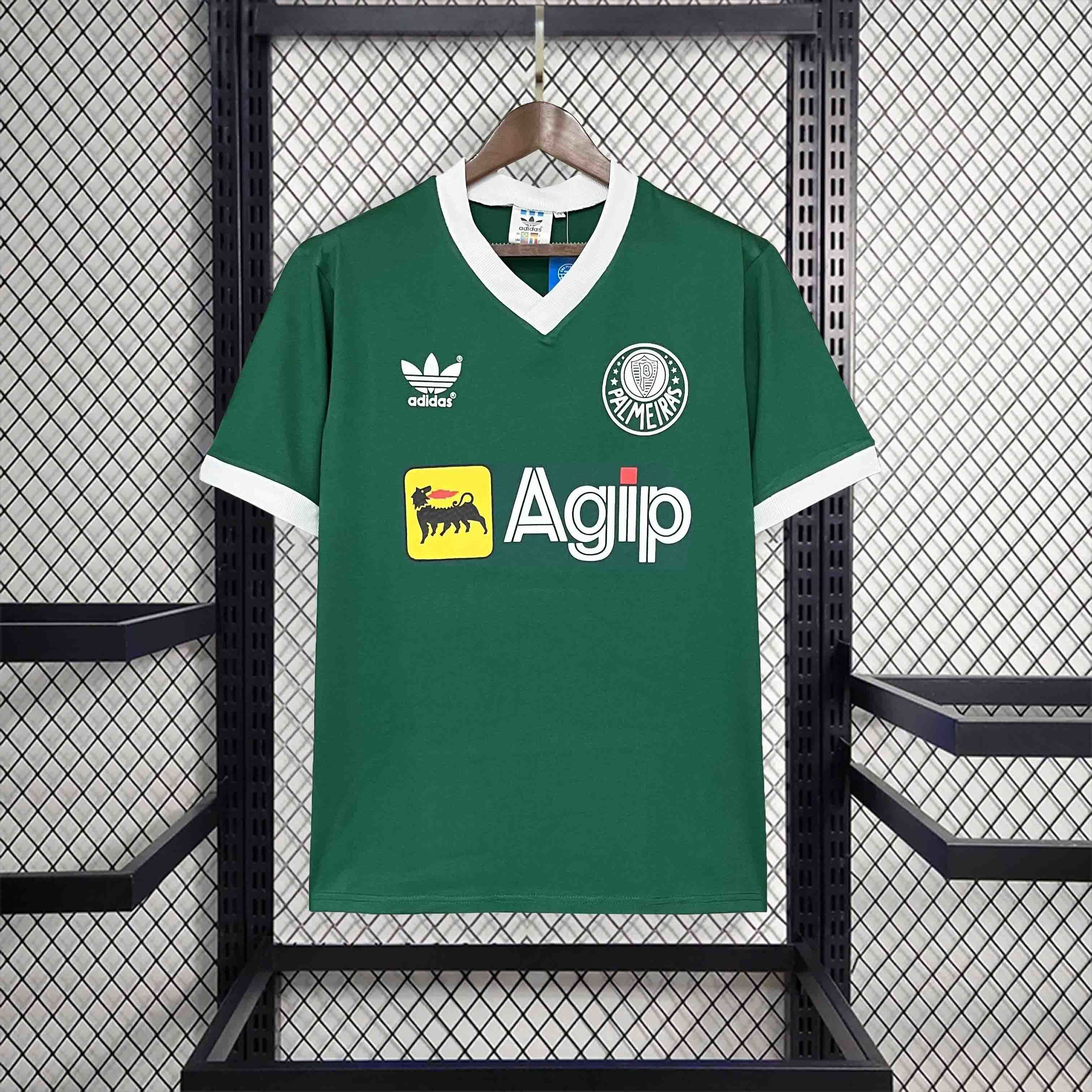87-88 Palmeiras Home Retro Kit Vintage Shirt AAAAJersey Supplier Yupoo