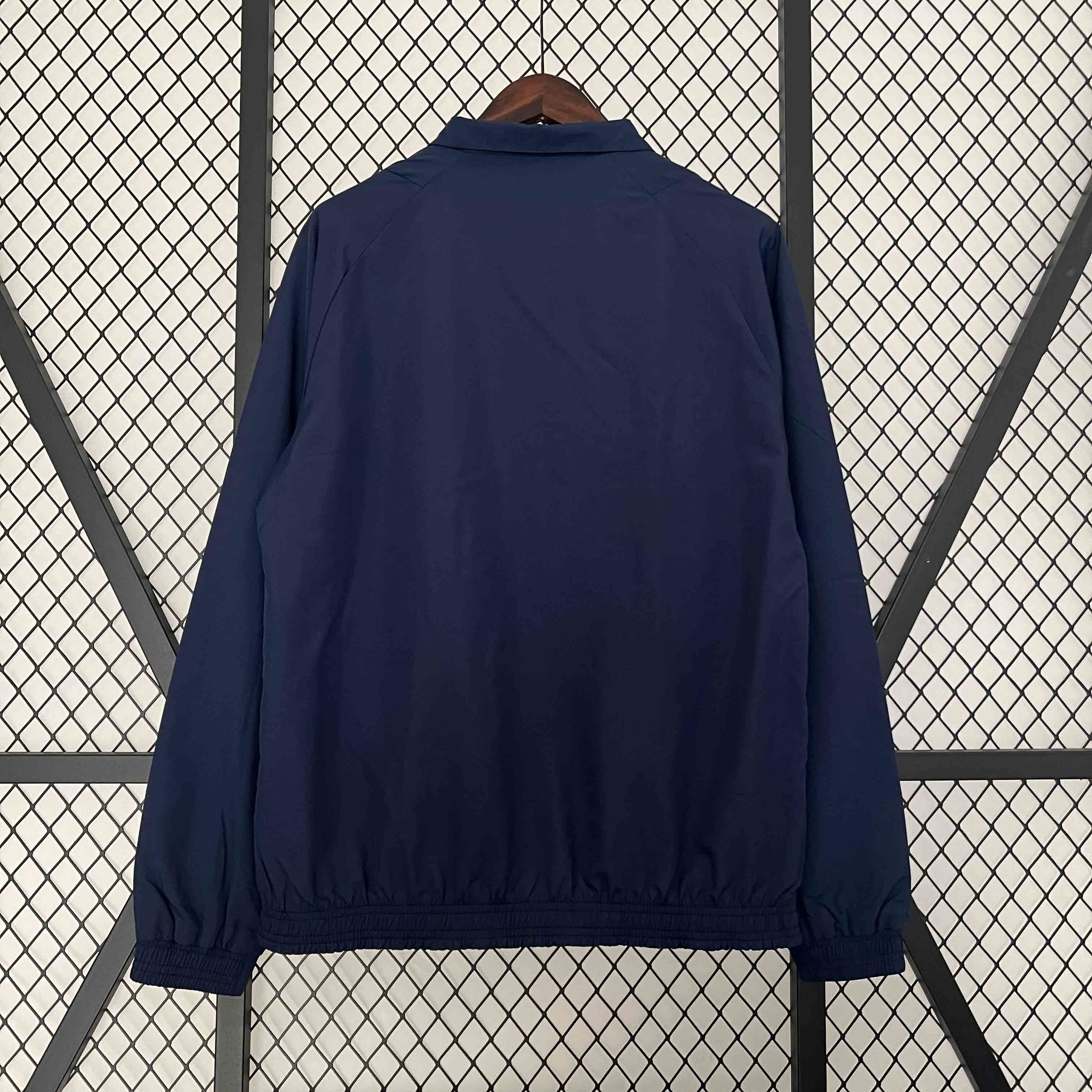 23-24 Barcelona Reversible Windbreaker purple&Navy Special Edition Style Double-Sides Jacket Yu 2