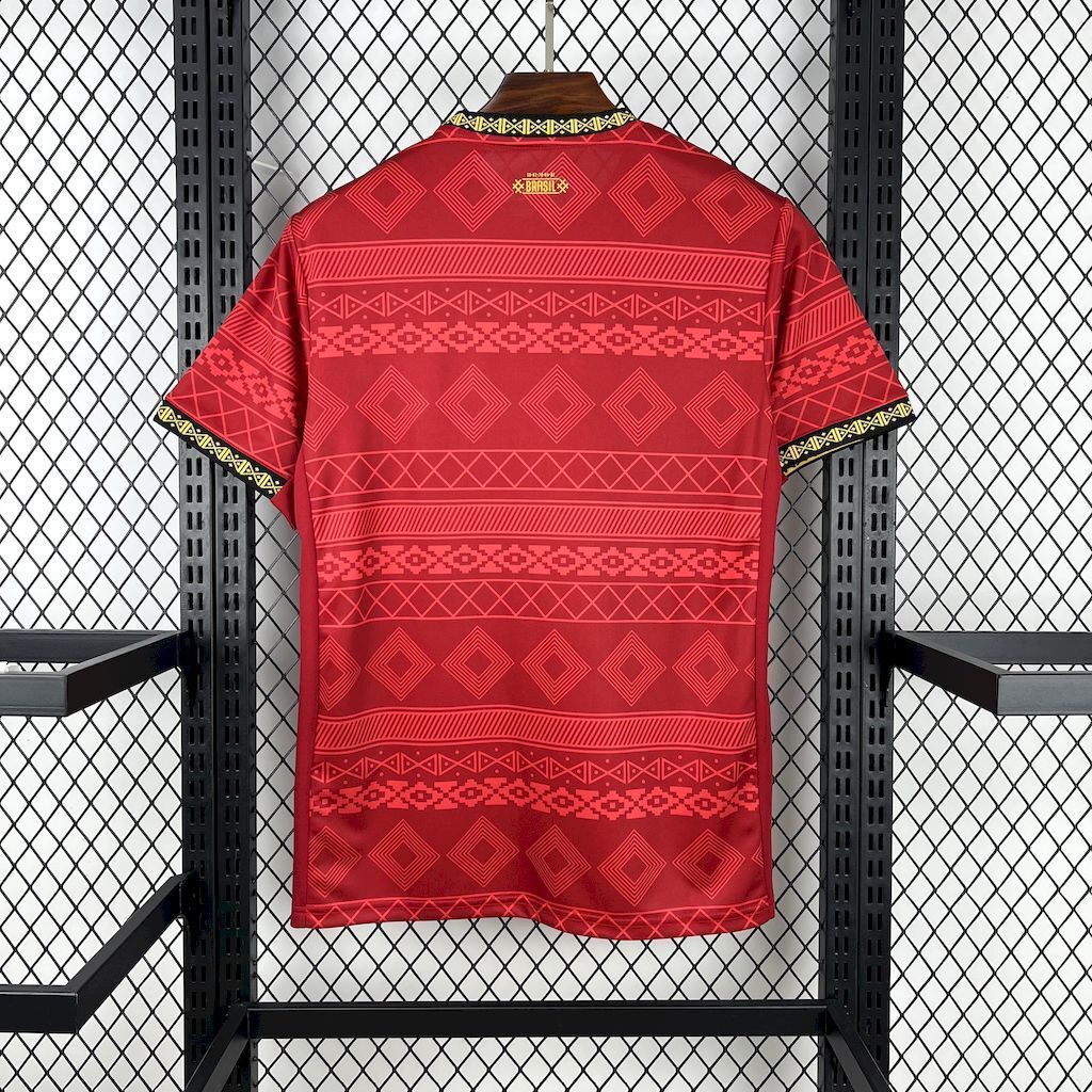 2025 Brazil x Jordan Red Special Edition T-Shirt Football Apparels Soccer AAAAJersey Yupoo 4