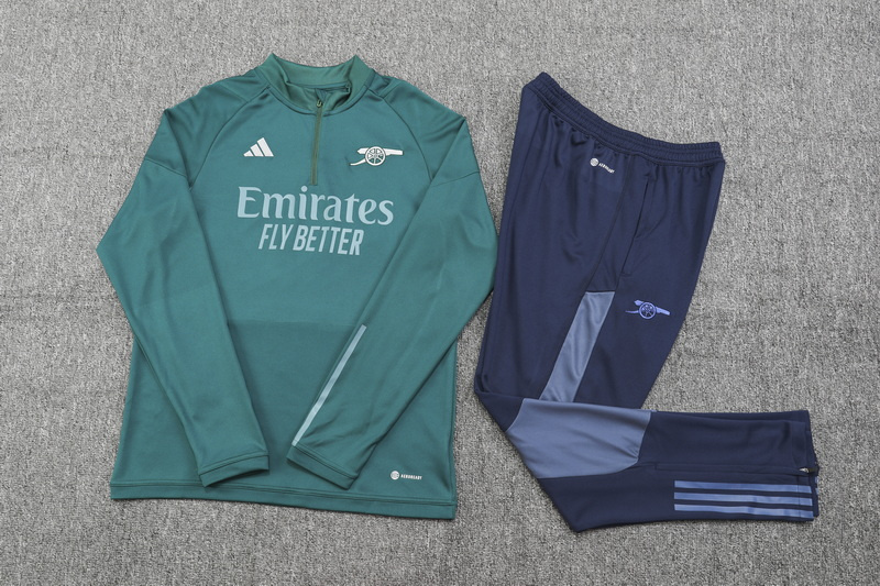 23-24 Arsenal Green Long Sleeve Training Suit Yupoo 1