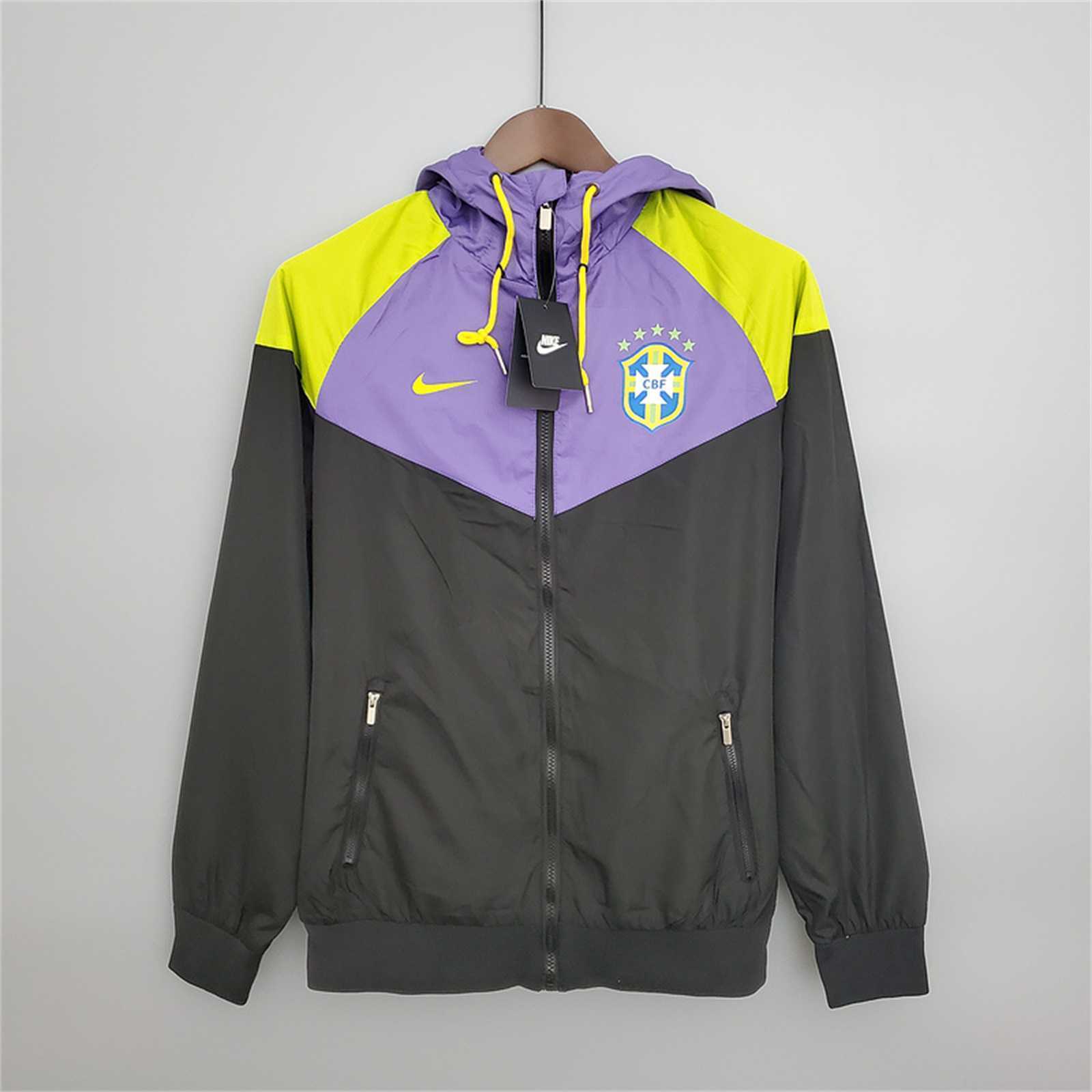 2021 Brazil purpleblack windbreaker