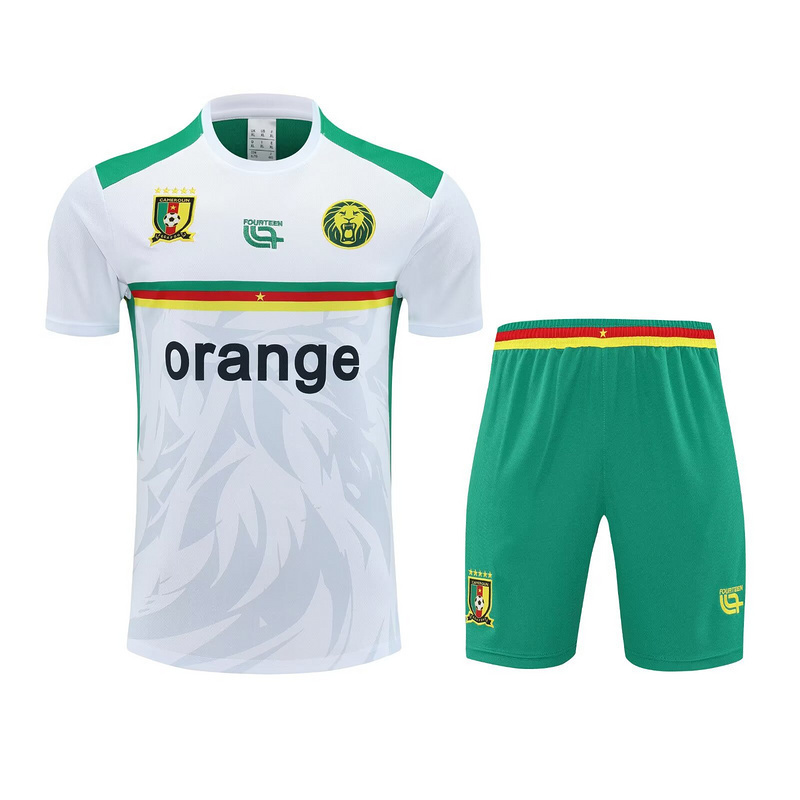 25-26 Cameroon White Training Kits Football Tracksuits