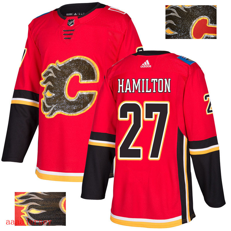 2018 Calgary Flames ice hockey jersey M-3XL 卡加利火焰队时尚亮片款冰球服 30