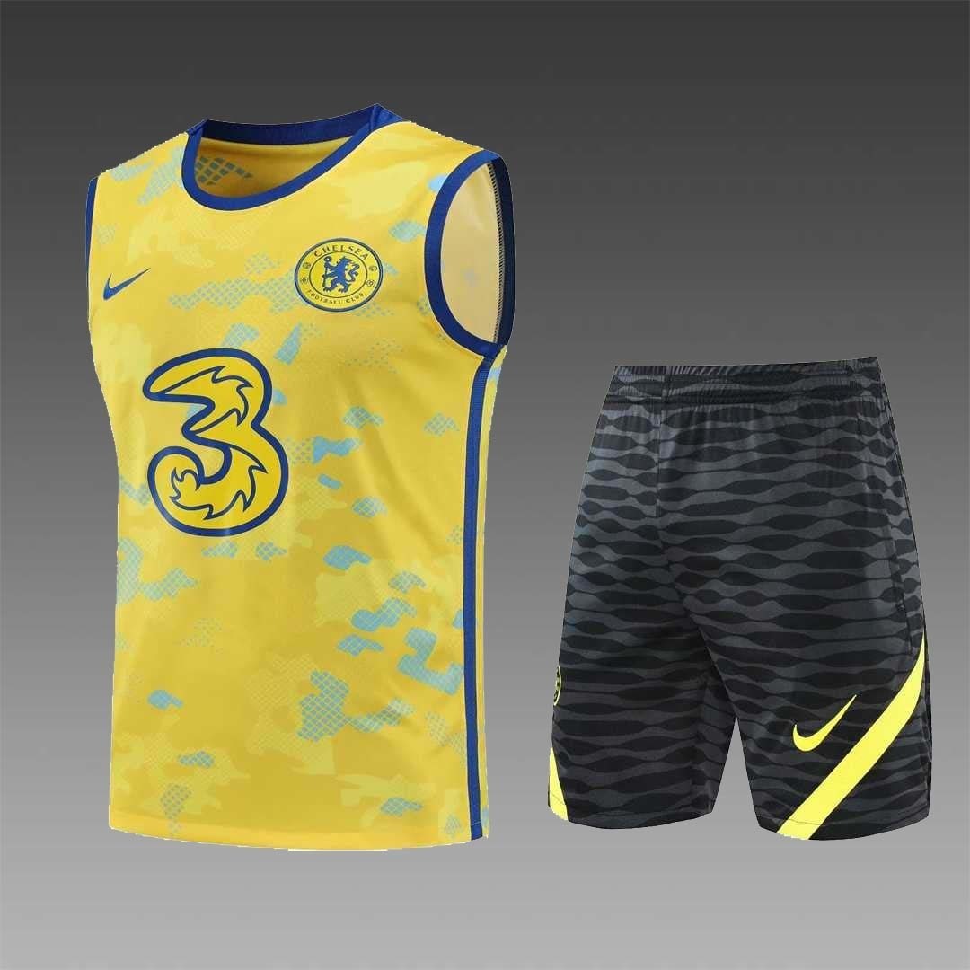 22-23 Chelsea vest training suit kit yellow 8