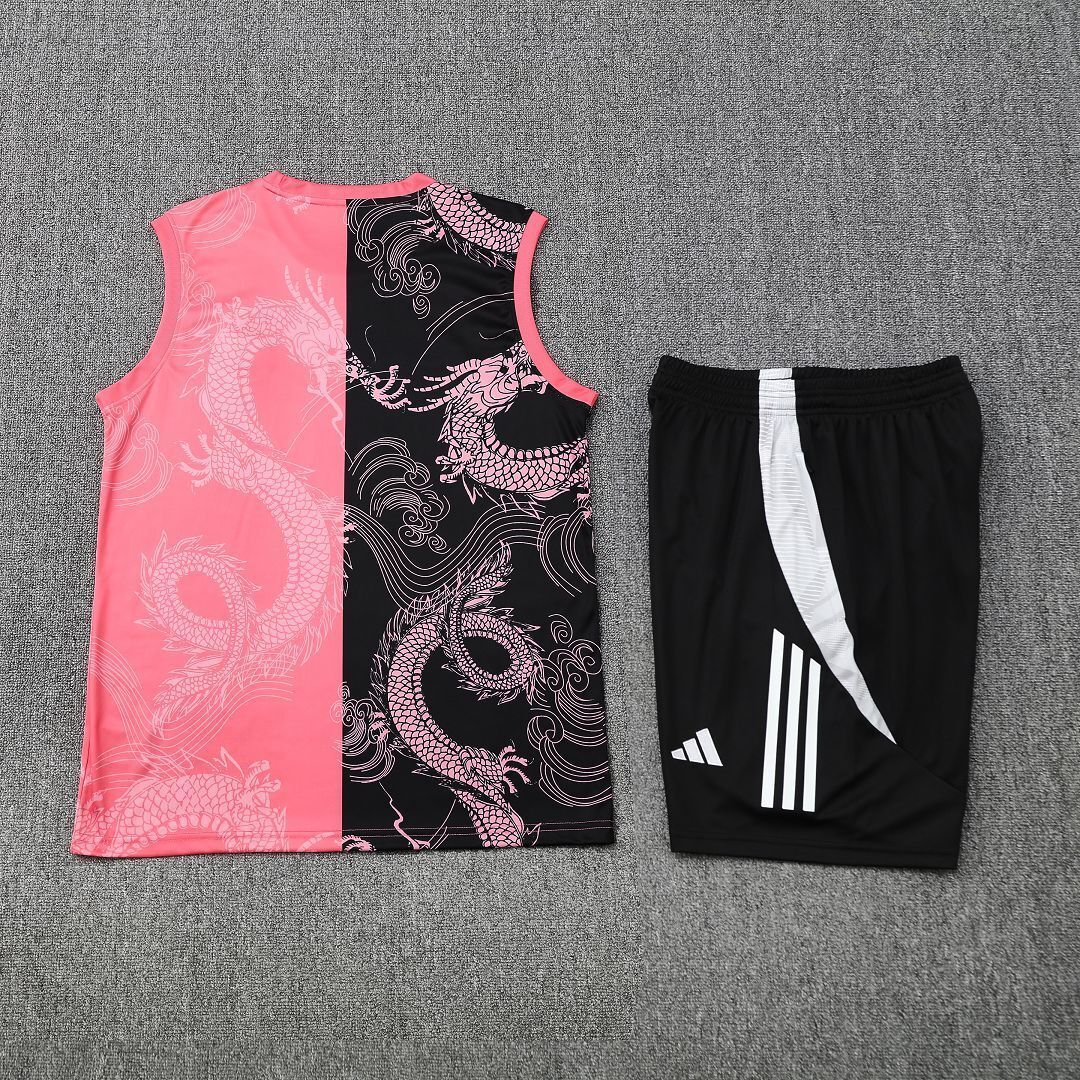 25-26 Real Madrid Pink&Black Dragon Training Kits Football Tracksuits 2
