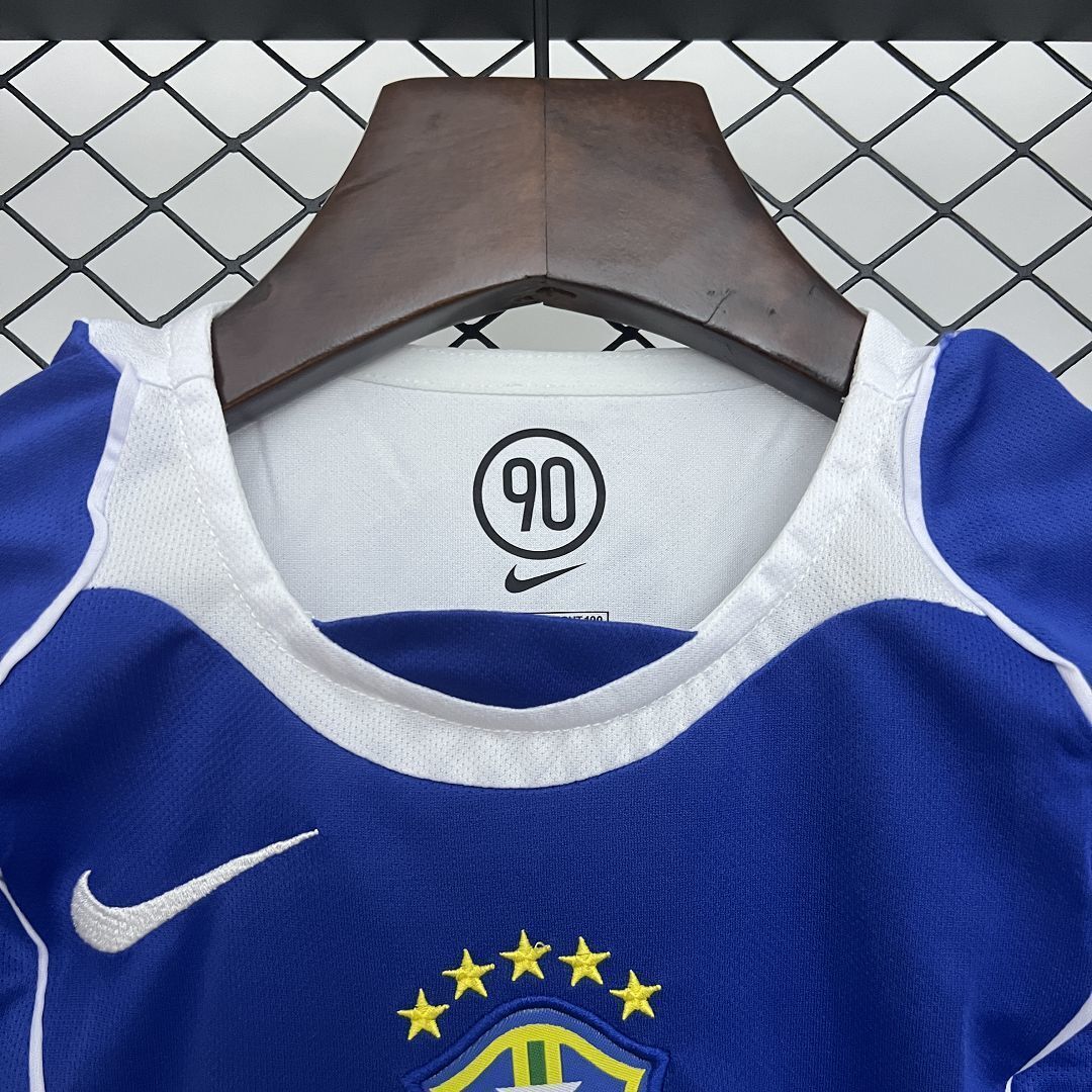 2004 Brazil Away Retro Kid Kits Youth Apparels Soccer AAAAJersey Yupoo 1