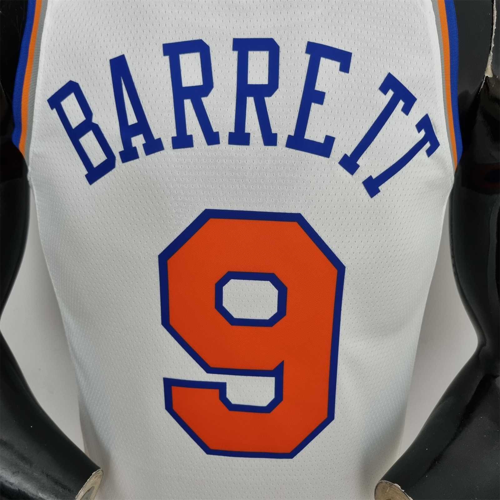 75th Anniversary Barrett #9 New York Knicks White NBA Jersey 2