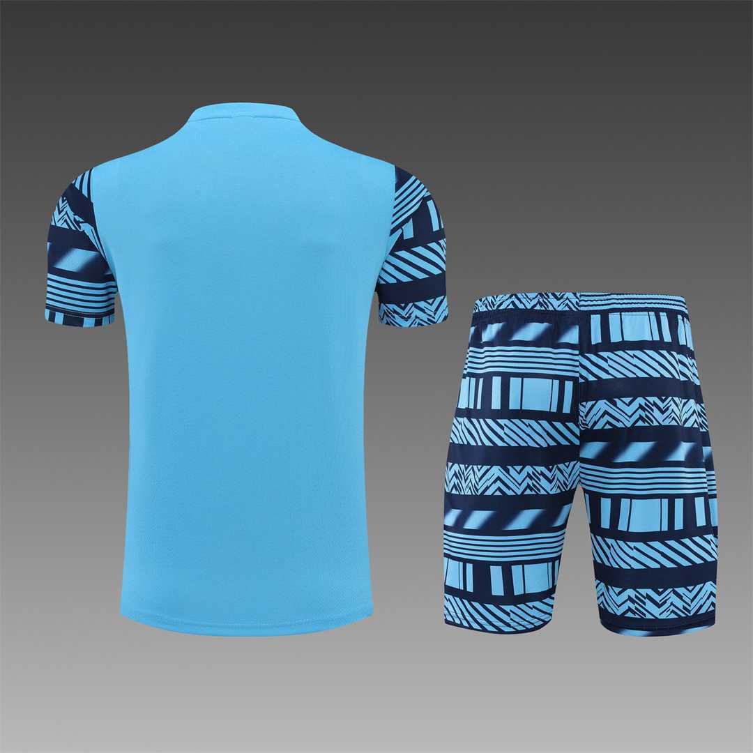 22-23 Manchester City Training Wear Short Sleeve Kit Blue 18