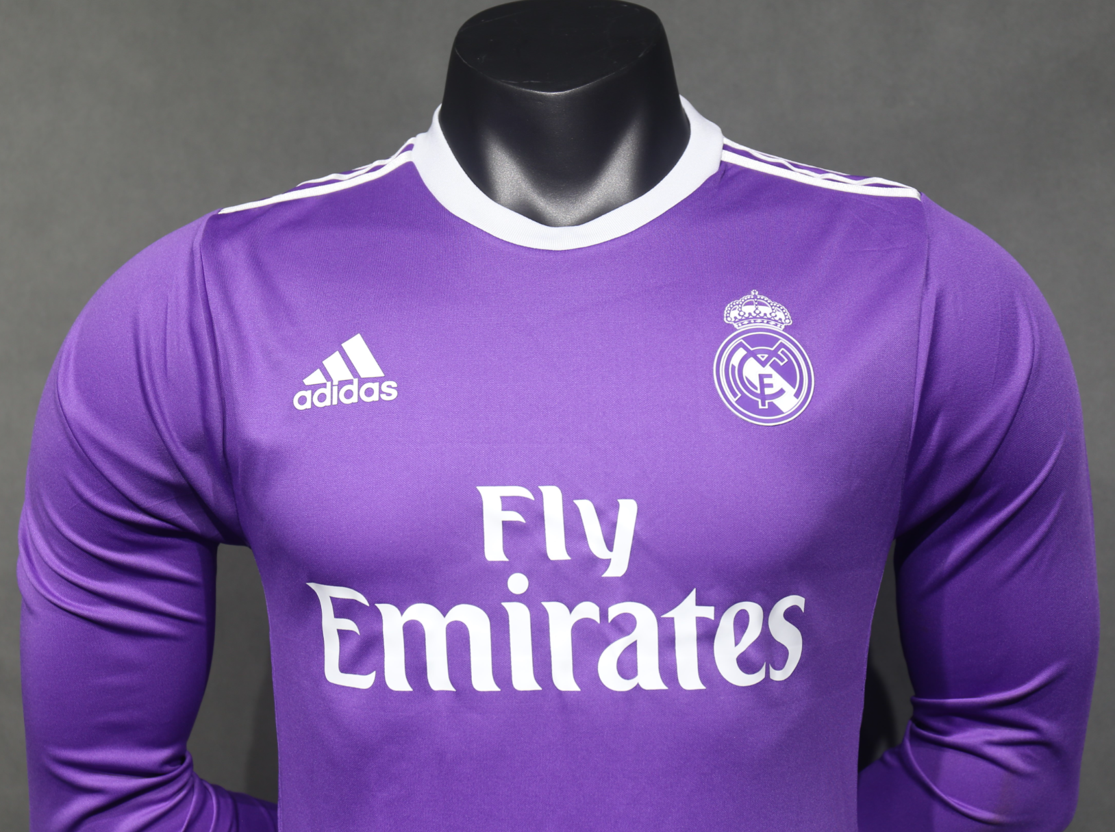 16-17 Real Madrid Away Retro Kit Vintage Player Version Long Sleeve Shirt AAAAJersey Dropship Y 5