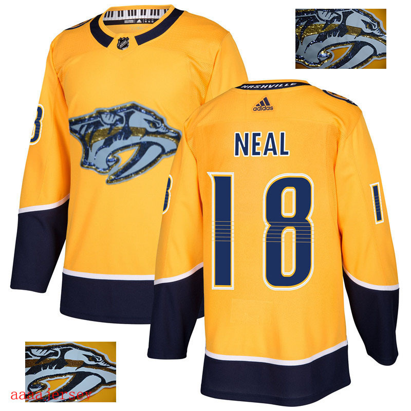 2018 Nashville Predators ice hockey jersey M-3XL 纳什维尔掠夺者队时尚亮片款冰球服 3