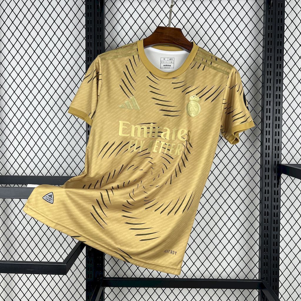 25-26 Real Madrid Gold Special Edition Shirt Football Uniform AAAAJersey Supply Yupoo
