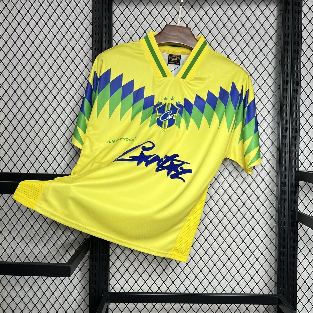 1995 Brazil Home Retro Corteiz Special Kit Vintage Shirt Soccer AAAAJersey Yupoo 3