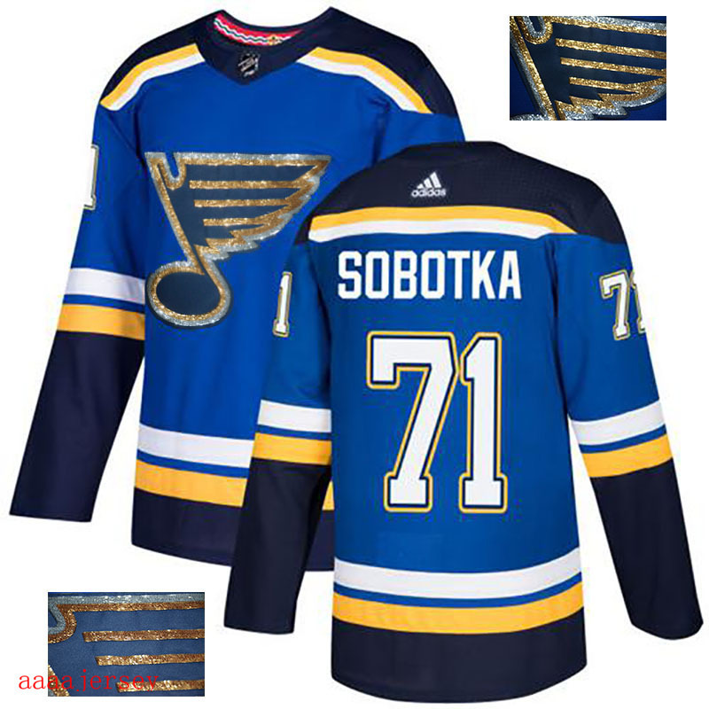 2018 St. Louis Blues ice hockey jersey M-3XL 圣路易蓝调队时尚亮片款冰球服 26