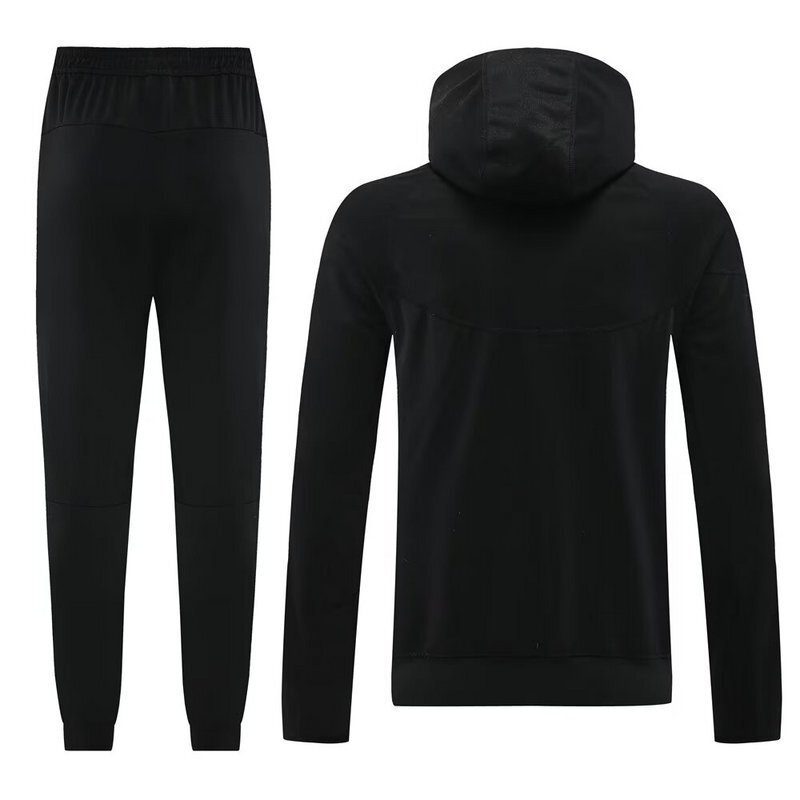 24-25 Chelsea Black Hoodie Tracksuit Long Jacket Suits 2