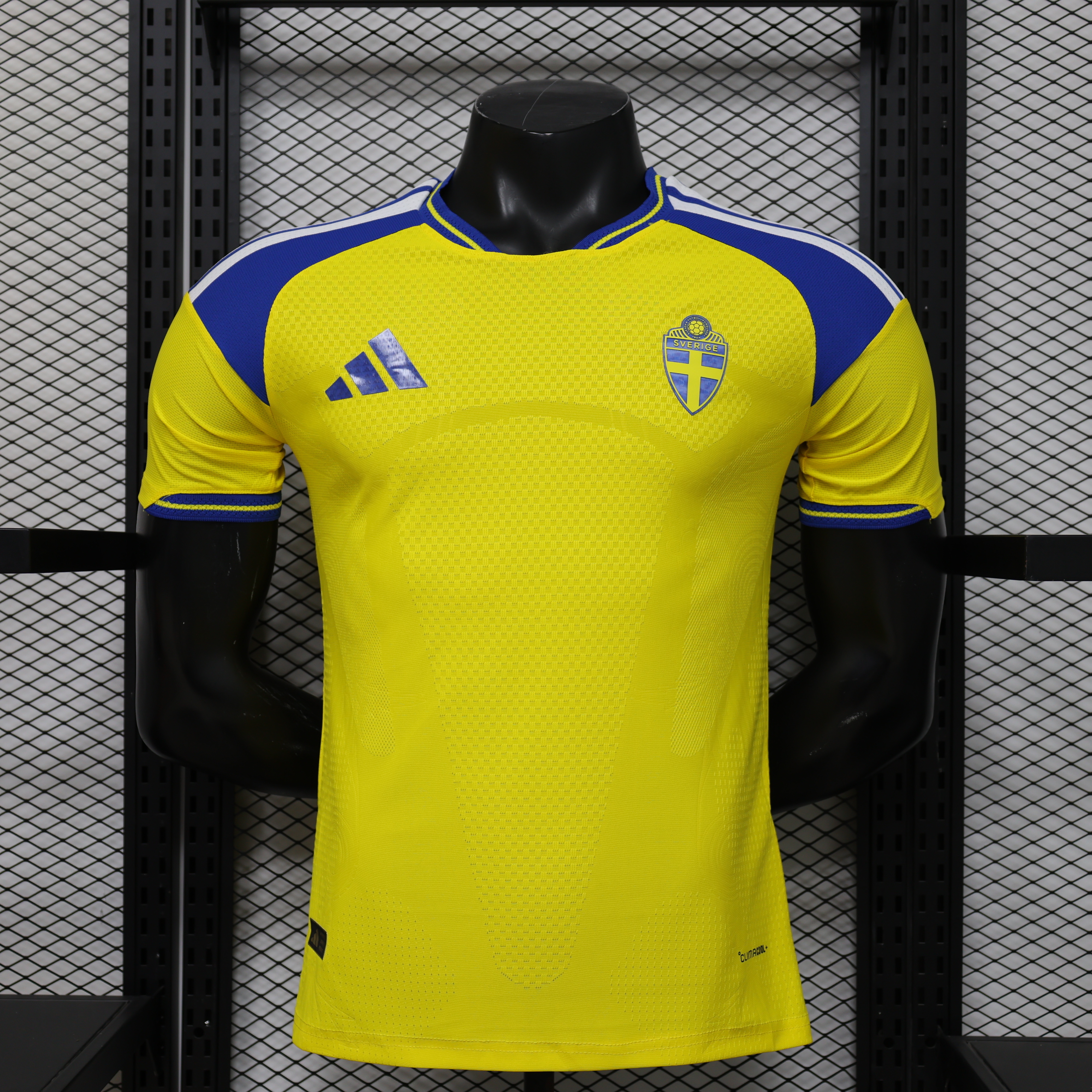 World Cup FIFA 2026 Sweden Mens Home Kit Football Player Version T-Shirt AAAAJerseys Supply Yupoo