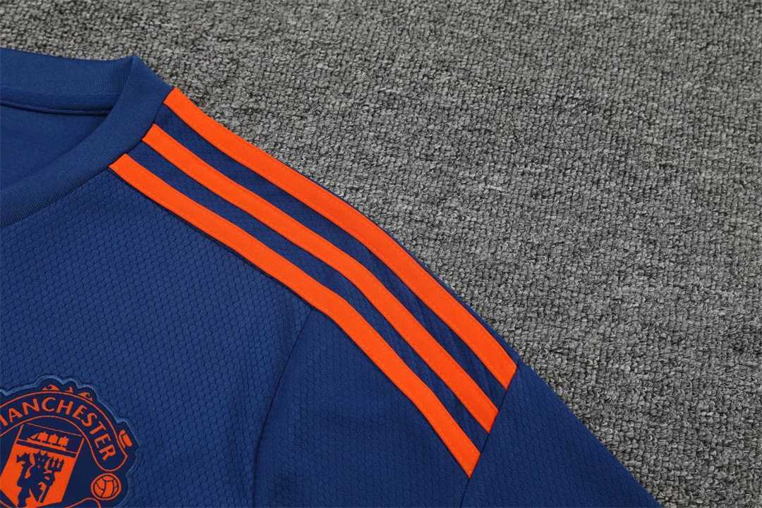 22-23 Manchester United Training Suit Short Sleeve Kit Blue 19