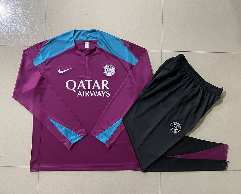 24-25 PSG Long Sleeve Training Suit Football Shirts 1