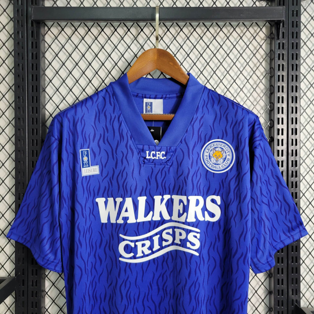 92-94 Retro Leicester City Home S-XXL Cheap Soccer Jerseys 3