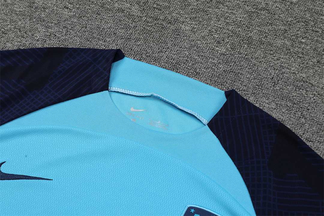 22-23 Atletico Madrid Training Short Sleeve Kit Blue 2